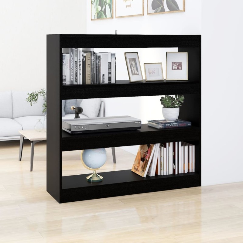 vidaXL Estantería de libros/divisor de espacios negro 100x30x103 cm vidaXL Estantería de libros/divisor de espacios negro 100x30x103 cm