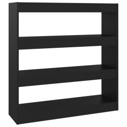 vidaXL Estantería de libros/divisor de espacios negro 100x30x103 cm