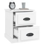 vidaXL Mesita de noche madera contrachapada blanco brillo 39x39x47,5cm