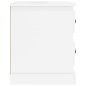 vidaXL Mesita de noche madera contrachapada blanco brillo 39x39x47,5cm