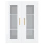 vidaXL Armario de pared colgante blanco brillante 69,5x34x90 cm vidaXL Armario de pared colgante blanco brillante 69,5x34x90 cm