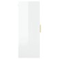 vidaXL Armario de pared colgante blanco brillante 69,5x34x90 cm vidaXL Armario de pared colgante blanco brillante 69,5x34x90 cm