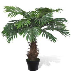 vidaXL Árbol palmera artificial Cycus con macetero 80 cm 