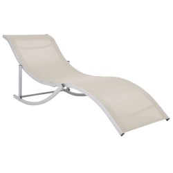 vidaXL Tumbonas plegables 2 unidades textilene color crema