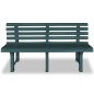 vidaXL Banco de jardín 145,5 cm plástico verde vidaXL Banco de jardín 145,5 cm plástico verde
