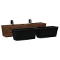 vidaXL Conjunto de jardineras 2 piezas jacinto de agua marrón vidaXL Conjunto de jardineras 2 piezas jacinto de agua marrón