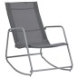 vidaXL Balancín mecedora de jardín textilene gris 95x54x85 cm vidaXL Balancín mecedora de jardín textilene gris 95x54x85 cm
