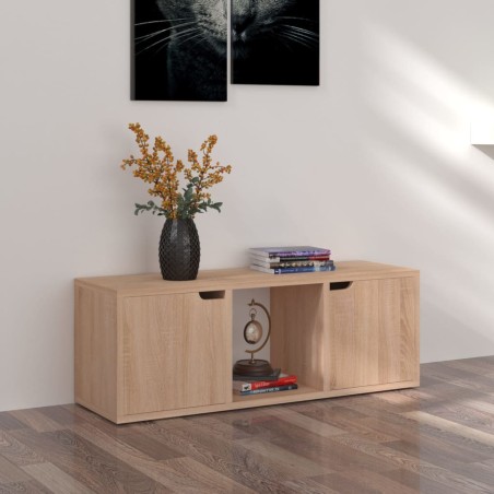 vidaXL Mueble de TV madera ingeniería roble Sonoma 88,5x27,5x30,5 cm
