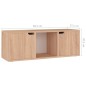 vidaXL Mueble de TV madera ingeniería roble Sonoma 88,5x27,5x30,5 cm vidaXL Mueble de TV madera ingeniería roble Sonoma 88,5x27,5x30,5 cm