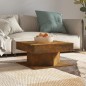 vidaXL Mesa de centro madera contrachapada roble ahumado 57x57x30 cm vidaXL Mesa de centro madera contrachapada roble ahumado 57x57x30 cm