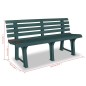 vidaXL Banco de jardín 145,5 cm plástico verde vidaXL Banco de jardín 145,5 cm plástico verde