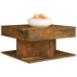 vidaXL Mesa de centro madera contrachapada roble ahumado 57x57x30 cm vidaXL Mesa de centro madera contrachapada roble ahumado 57x57x30 cm