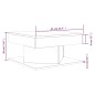 vidaXL Mesa de centro madera contrachapada roble ahumado 57x57x30 cm vidaXL Mesa de centro madera contrachapada roble ahumado 57x57x30 cm
