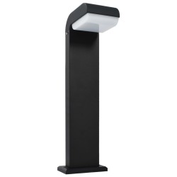 vidaXL Lámpara LED de pared para jardín ovalada negra 9 W