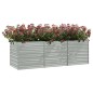 vidaXL Arriate de acero galvanizado plateado 240x80x77 cm vidaXL Arriate de acero galvanizado plateado 240x80x77 cm
