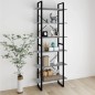 vidaXL Estantería alta madera contrachapada gris Sonoma 80x30x210 cm vidaXL Estantería alta madera contrachapada gris Sonoma 80x30x210 cm