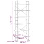 vidaXL Estantería alta madera contrachapada gris Sonoma 80x30x210 cm vidaXL Estantería alta madera contrachapada gris Sonoma 80x30x210 cm