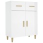 vidaXL Aparador de madera contrachapada blanco brillante 69,5x34x89 cm vidaXL Aparador de madera contrachapada blanco brillante 69,5x34x89 cm