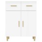 vidaXL Aparador de madera contrachapada blanco brillante 69,5x34x89 cm vidaXL Aparador de madera contrachapada blanco brillante 69,5x34x89 cm