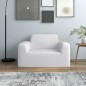 vidaXL Funda elástica para sillón poliéster jersey blanca vidaXL Funda elástica para sillón poliéster jersey blanca
