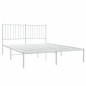 vidaXL Estructura de cama de metal con cabecero blanca 140x190 cm