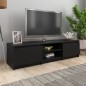 vidaXL Mueble de TV madera contrachapada negro 140x40x35,5 cm vidaXL Mueble de TV madera contrachapada negro 140x40x35,5 cm