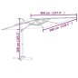 vidaXL Sombrilla colgante con poste de aluminio rojo burdeos 400x300cm vidaXL Sombrilla colgante con poste de aluminio rojo burdeos 400x300cm