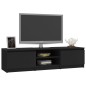 vidaXL Mueble de TV madera contrachapada negro 140x40x35,5 cm vidaXL Mueble de TV madera contrachapada negro 140x40x35,5 cm