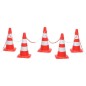 vidaXL Juego de conos con cadena 10 m rojo y blanco vidaXL Juego de conos con cadena 10 m rojo y blanco