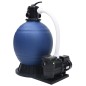 vidaXL Filtro de arena válvula de 7 vías y bomba de 1000 W azul y negro vidaXL Filtro de arena válvula de 7 vías y bomba de 1000 W azul y negro