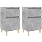 vidaXL Mesitas de noche 2 uds gris hormigón 40x35x70 cm vidaXL Mesitas de noche 2 uds gris hormigón 40x35x70 cm