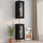 vidaXL Armario de pared colgante negro 34,5x34x90 cm vidaXL Armario de pared colgante negro 34,5x34x90 cm