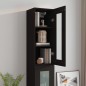 vidaXL Armario de pared colgante negro 34,5x34x90 cm vidaXL Armario de pared colgante negro 34,5x34x90 cm