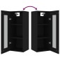 vidaXL Armario de pared colgante negro 34,5x34x90 cm vidaXL Armario de pared colgante negro 34,5x34x90 cm