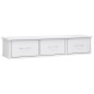 vidaXL Estante cajones pared contrachapada blanco brillo 88x26x18,5cm