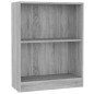 vidaXL Estantería de madera contrachapada gris Sonoma 60x24x74,5 cm vidaXL Estantería de madera contrachapada gris Sonoma 60x24x74,5 cm