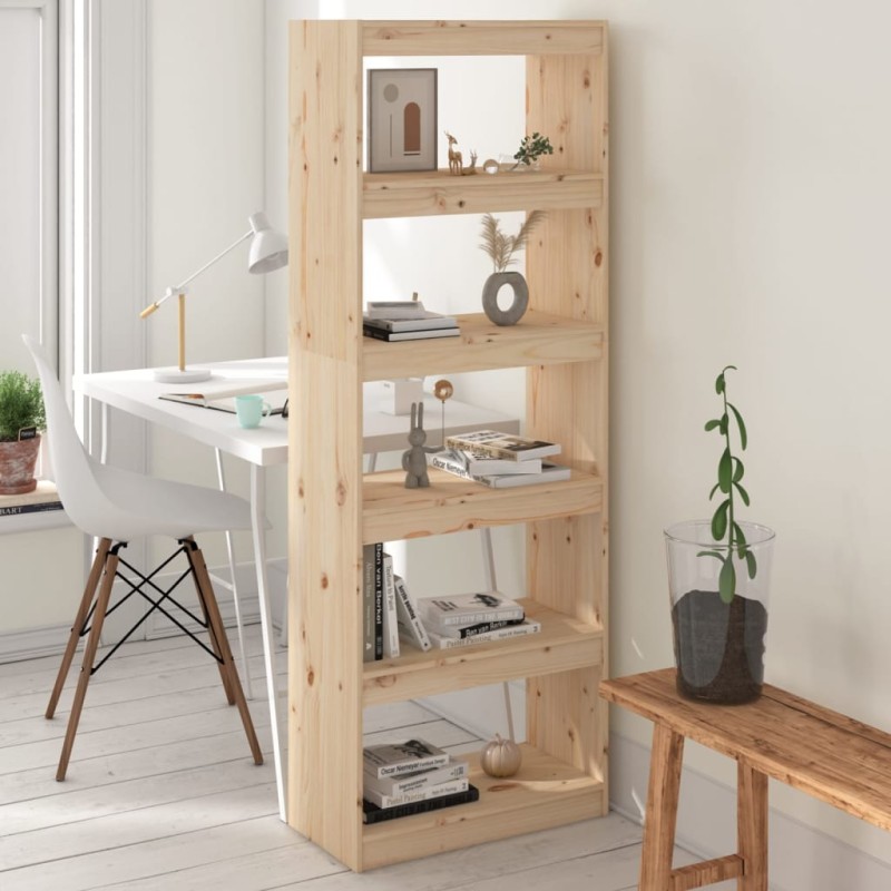 vidaXL Estantería/divisor de espacios madera de pino 60x30x167,5 cm