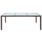 vidaXL Mesa de comedor de jardín marrón 200x150x74 cm ratán sintético vidaXL Mesa de comedor de jardín marrón 200x150x74 cm ratán sintético