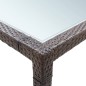 vidaXL Mesa de comedor de jardín marrón 200x150x74 cm ratán sintético vidaXL Mesa de comedor de jardín marrón 200x150x74 cm ratán sintético