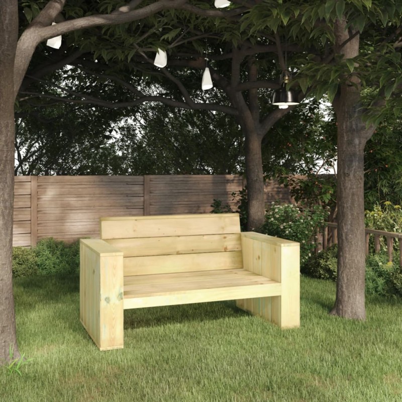 vidaXL Banco de jardín de madera de pino impregnada 139 cm vidaXL Banco de jardín de madera de pino impregnada 139 cm