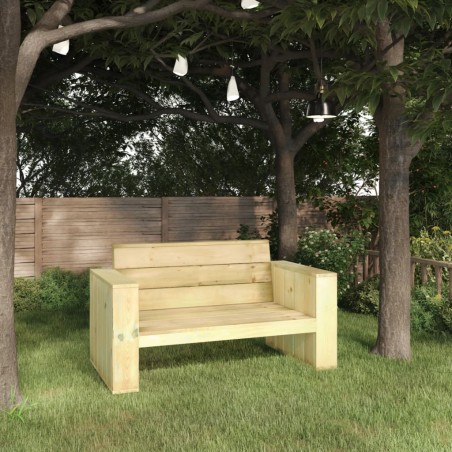 vidaXL Banco de jardín de madera de pino impregnada 139 cm