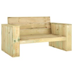 vidaXL Banco de jardín de madera de pino impregnada 139 cm
