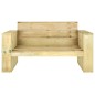 vidaXL Banco de jardín de madera de pino impregnada 139 cm vidaXL Banco de jardín de madera de pino impregnada 139 cm