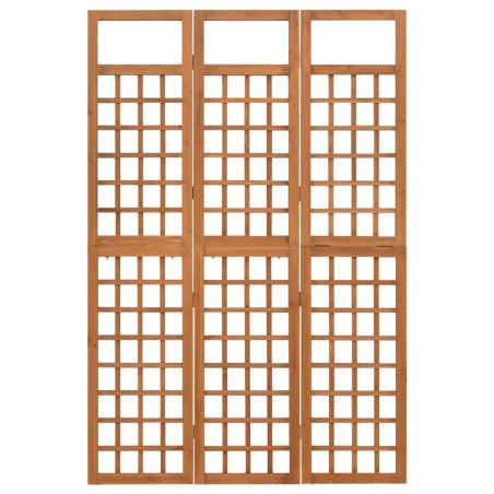 vidaXL Biombo/Enrejado de 3 paneles madera maciza abeto 121x180,5 cm
