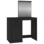 vidaXL Tocador con espejo madera contrachapada negro 90x50x132,5 cm vidaXL Tocador con espejo madera contrachapada negro 90x50x132,5 cm