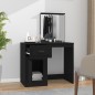 vidaXL Tocador con espejo madera contrachapada negro 90x50x132,5 cm vidaXL Tocador con espejo madera contrachapada negro 90x50x132,5 cm