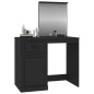vidaXL Tocador con espejo madera contrachapada negro 90x50x132,5 cm vidaXL Tocador con espejo madera contrachapada negro 90x50x132,5 cm
