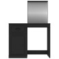 vidaXL Tocador con espejo madera contrachapada negro 90x50x132,5 cm vidaXL Tocador con espejo madera contrachapada negro 90x50x132,5 cm