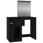 vidaXL Tocador con espejo madera contrachapada negro 90x50x132,5 cm vidaXL Tocador con espejo madera contrachapada negro 90x50x132,5 cm