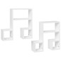 vidaXL Estantes de pared 2 uds madera contrachapada blanco 50x15x50 cm vidaXL Estantes de pared 2 uds madera contrachapada blanco 50x15x50 cm